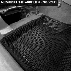 3D коврики EVA с бортами Mitsubishi Outlander II XL (2005-2013)