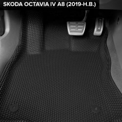 3D коврики EVA с бортами Skoda Octavia IV A8 (2019-н.в.)