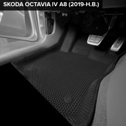 3D коврики EVA с бортами Skoda Octavia IV A8 (2019-н.в.)