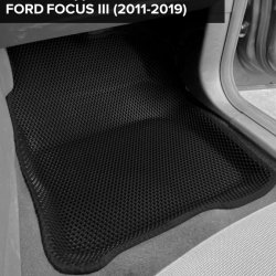 3D коврики EVA с бортами Ford Focus III седан, хэтчбек, универсал (2011-2015)