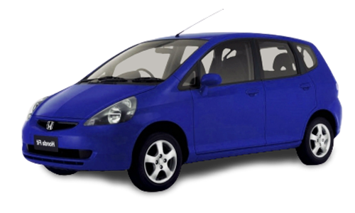 2D коврики EVA в салон и багажник  на Honda Fit I, правый руль (2001-2008)