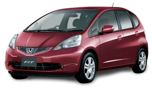 2D коврики EVA в салон и багажник  на Honda Fit II, правый руль (2007-2014)