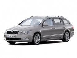 2D коврики EVA в салон и багажник на Skoda Superb II универсал (2008-2015)