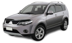 3D коврики EVA с бортами в салон на Mitsubishi Outlander II XL (2005-2013)